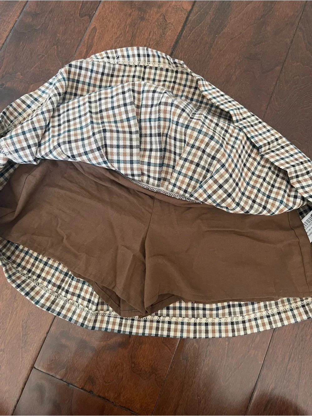 Zara Kids Plaid Mini Skirt 6